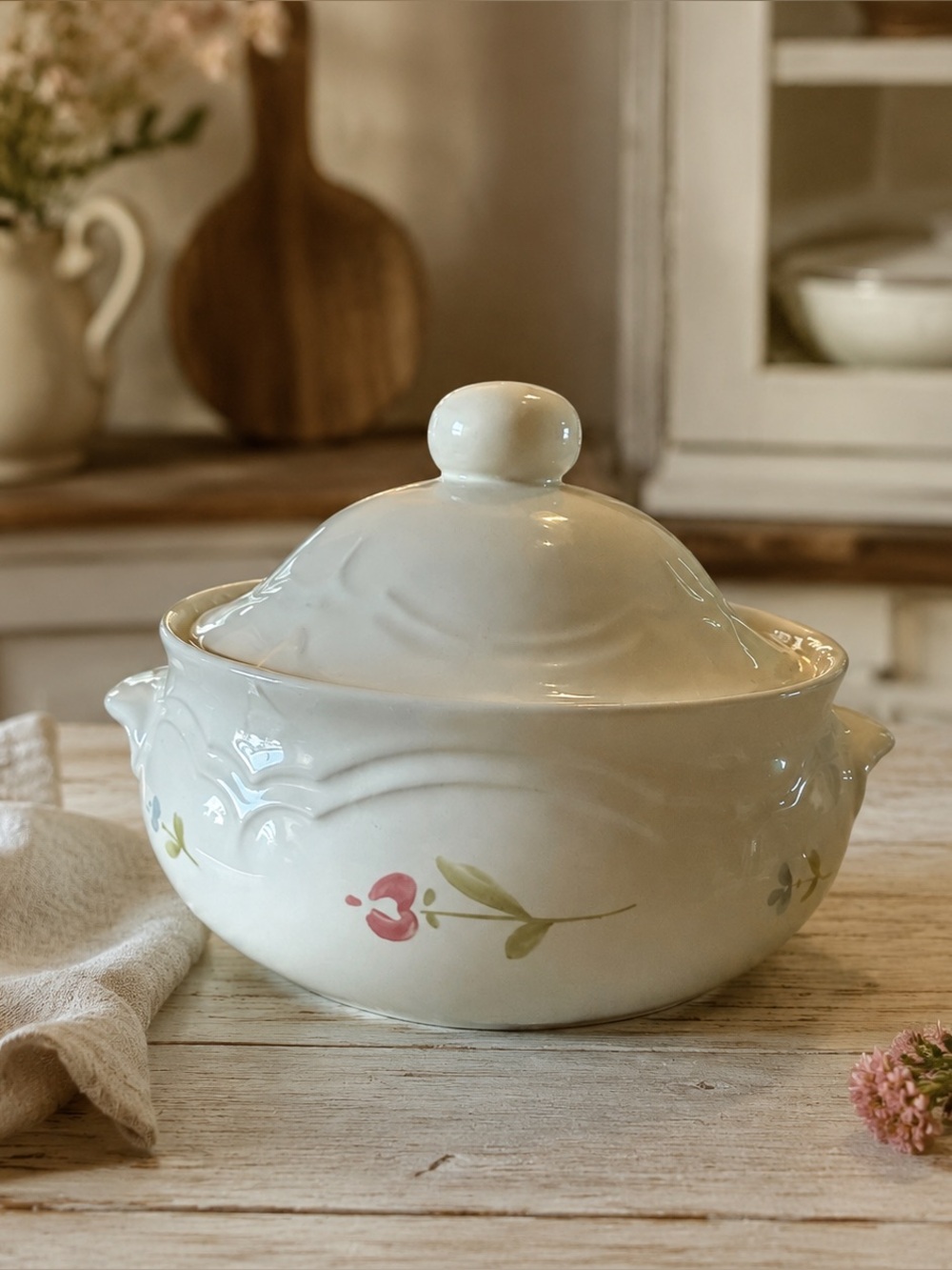 Ceramic Floral Covered Casserole Dish